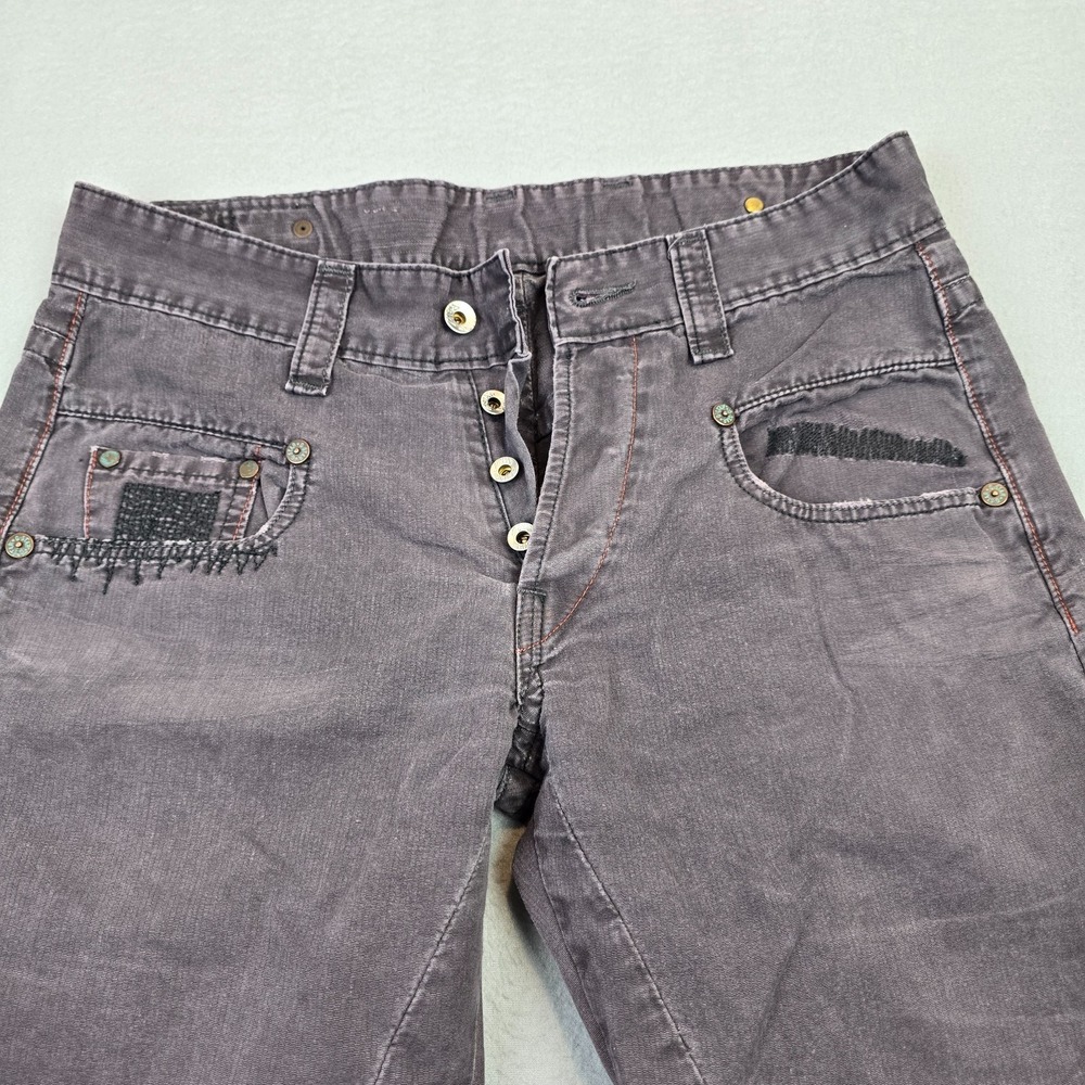 G-Star Raw Denim Jeans Men's 30x32 Gray Distressed Button Fly Straight Leg Pants - Picture 11 of 13